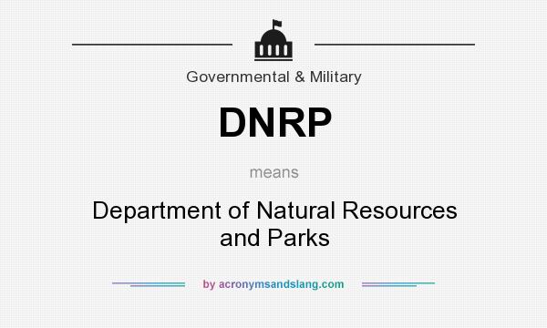 What does DNRP mean? It stands for Department of Natural Resources and Parks