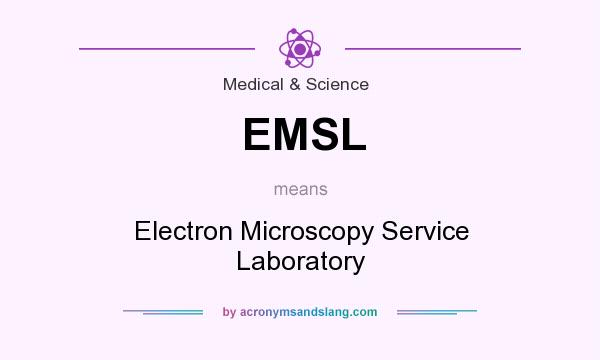 What does EMSL mean? It stands for Electron Microscopy Service Laboratory
