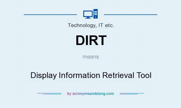 What does DIRT mean? It stands for Display Information Retrieval Tool