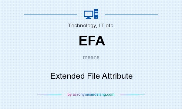 What does EFA mean? It stands for Extended File Attribute