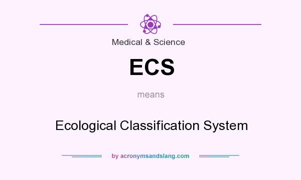 What does ECS mean? It stands for Ecological Classification System
