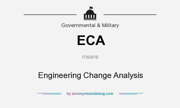 What does ECA mean? It stands for Engineering Change Analysis