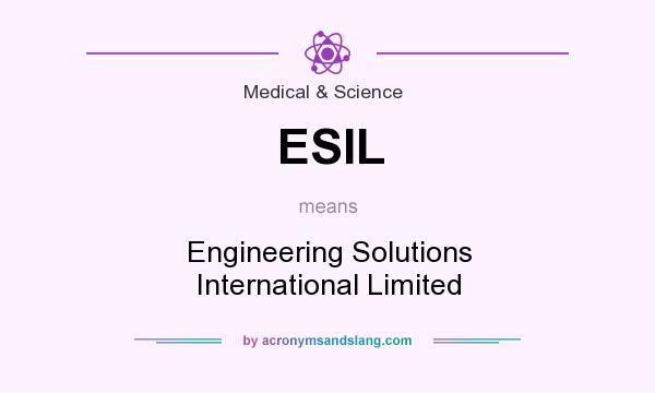 What does ESIL mean? It stands for Engineering Solutions International Limited