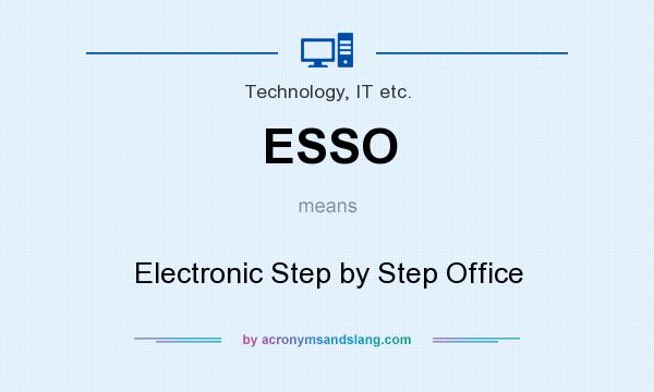 What does ESSO mean? It stands for Electronic Step by Step Office