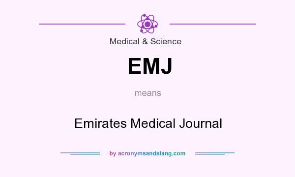 What does EMJ mean? It stands for Emirates Medical Journal