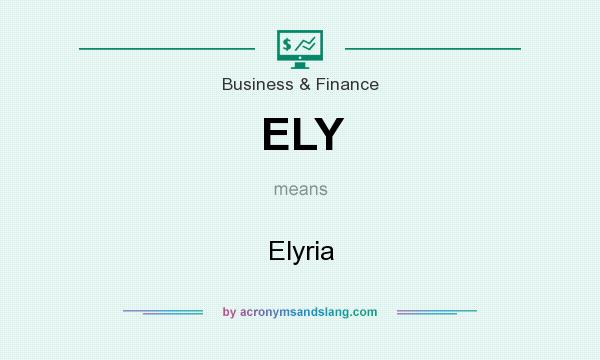 What does ELY mean? It stands for Elyria