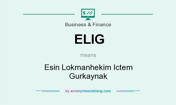 What does ELIG mean? It stands for Esin Lokmanhekim Ictem Gurkaynak