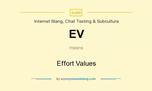 What does EV mean? It stands for Effort Values