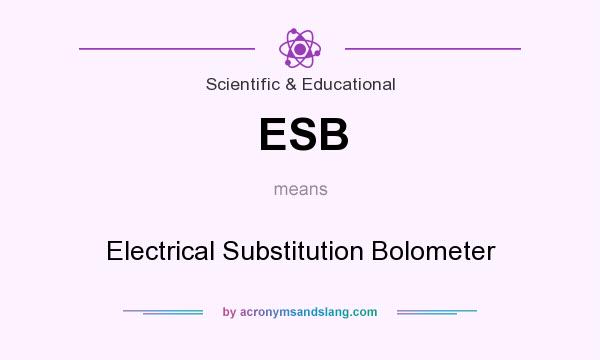 What does ESB mean? It stands for Electrical Substitution Bolometer