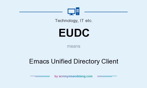 What does EUDC mean? It stands for Emacs Unified Directory Client