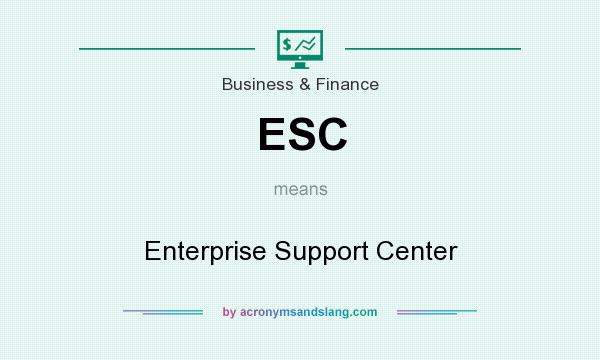 What does ESC mean? It stands for Enterprise Support Center