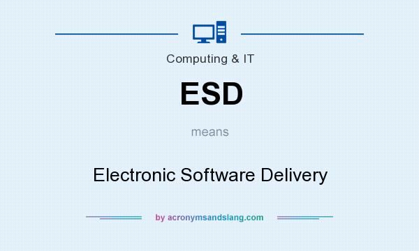 What does ESD mean? It stands for Electronic Software Delivery