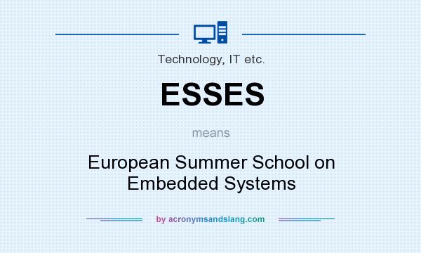 What does ESSES mean? It stands for European Summer School on Embedded Systems