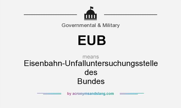 What does EUB mean? It stands for Eisenbahn-Unfalluntersuchungsstelle des Bundes