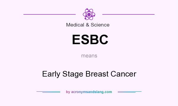 What does ESBC mean? It stands for Early Stage Breast Cancer