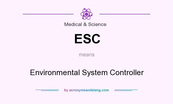 What does ESC mean? It stands for Environmental System Controller