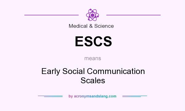 What does ESCS mean? It stands for Early Social Communication Scales