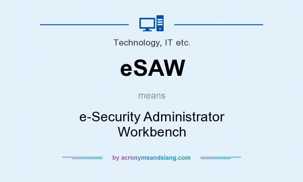 What does eSAW mean? It stands for e-Security Administrator Workbench