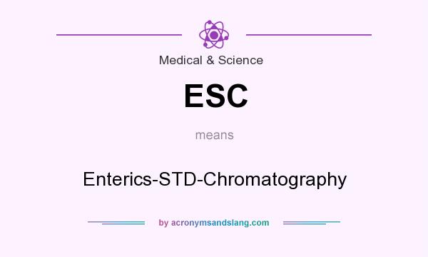 What does ESC mean? It stands for Enterics-STD-Chromatography