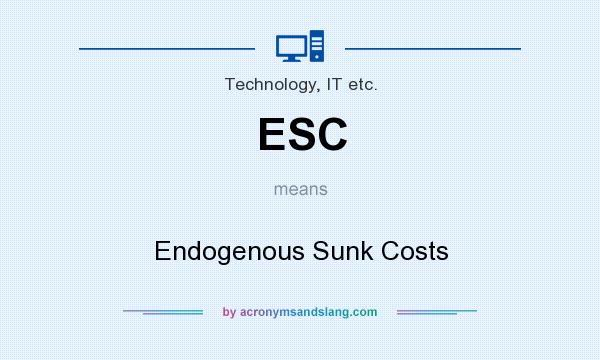 What does ESC mean? It stands for Endogenous Sunk Costs