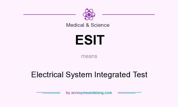 What does ESIT mean? It stands for Electrical System Integrated Test