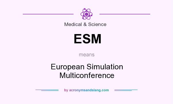 What does ESM mean? It stands for European Simulation Multiconference
