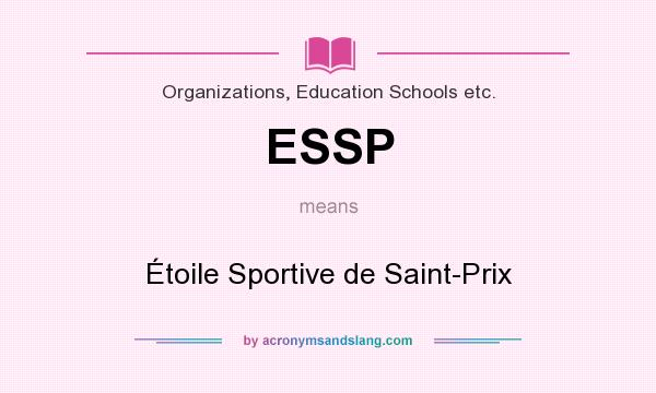 What does ESSP mean? It stands for Étoile Sportive de Saint-Prix
