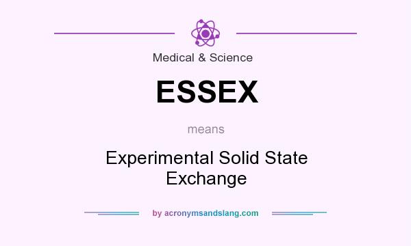 What does ESSEX mean? It stands for Experimental Solid State Exchange