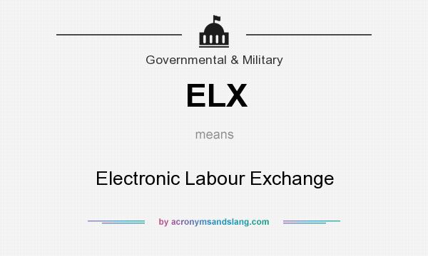 What does ELX mean? It stands for Electronic Labour Exchange