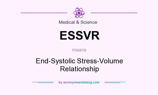 What does ESSVR mean? It stands for End-Systolic Stress-Volume Relationship