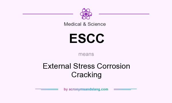 What does ESCC mean? It stands for External Stress Corrosion Cracking