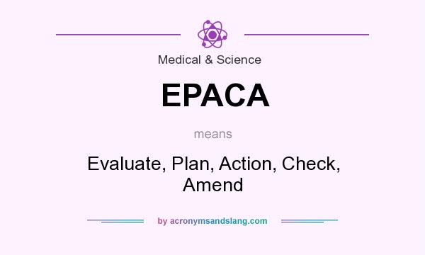 What does EPACA mean? It stands for Evaluate, Plan, Action, Check, Amend