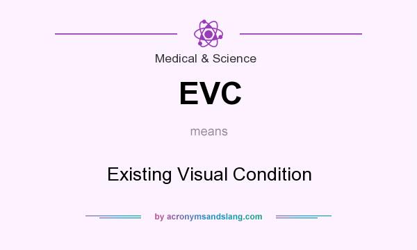 What does EVC mean? It stands for Existing Visual Condition