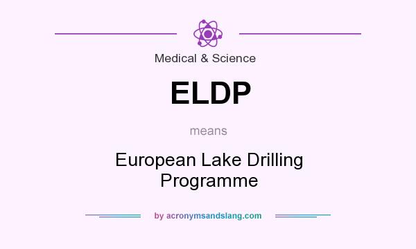 What does ELDP mean? It stands for European Lake Drilling Programme