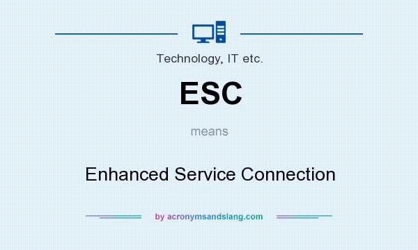 What does ESC mean? It stands for Enhanced Service Connection