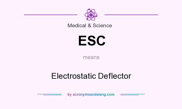 What does ESC mean? It stands for Electrostatic Deflector