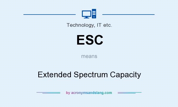 What does ESC mean? It stands for Extended Spectrum Capacity