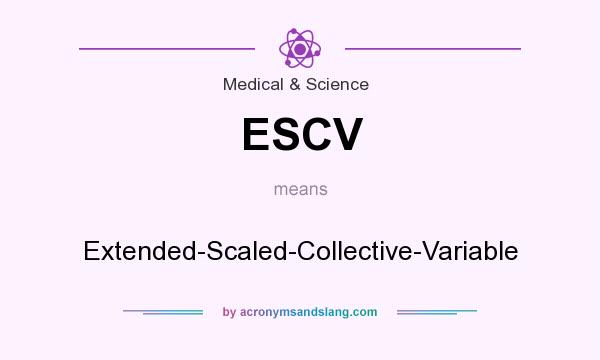 What does ESCV mean? It stands for Extended-Scaled-Collective-Variable