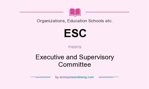 What does ESC mean? It stands for Executive and Supervisory Committee