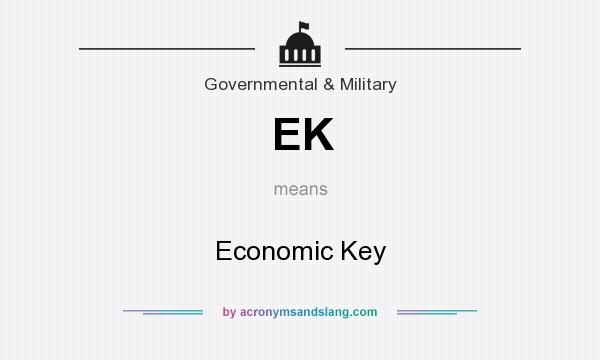 What does EK mean? It stands for Economic Key