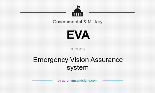 What does EVA mean? It stands for Emergency Vision Assurance system
