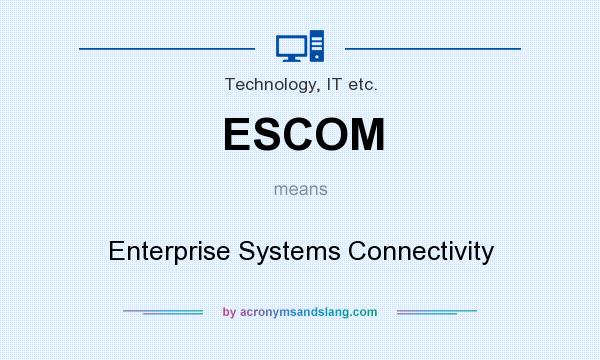 What does ESCOM mean? It stands for Enterprise Systems Connectivity