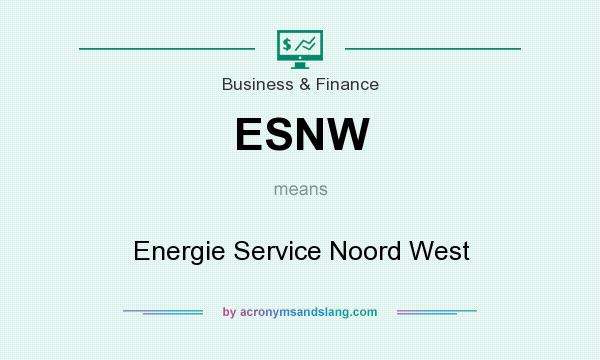 What does ESNW mean? It stands for Energie Service Noord West