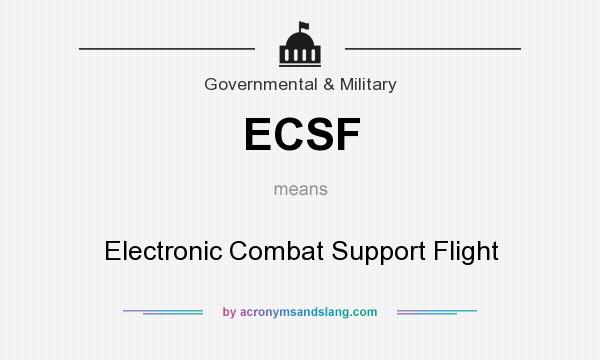 What does ECSF mean? It stands for Electronic Combat Support Flight
