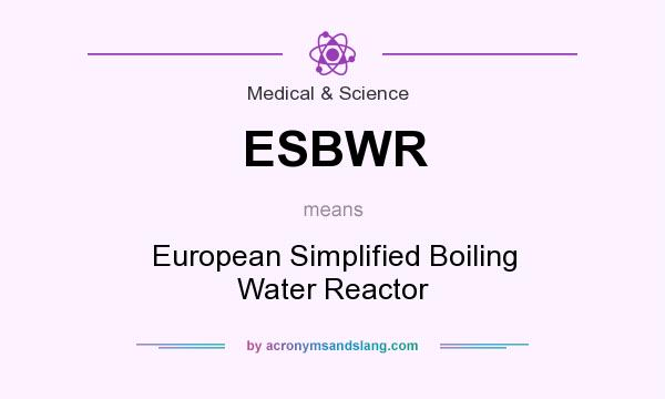 What does ESBWR mean? It stands for European Simplified Boiling Water Reactor