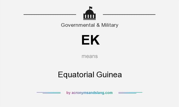What does EK mean? It stands for Equatorial Guinea