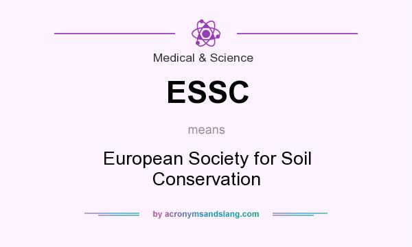 What does ESSC mean? It stands for European Society for Soil Conservation