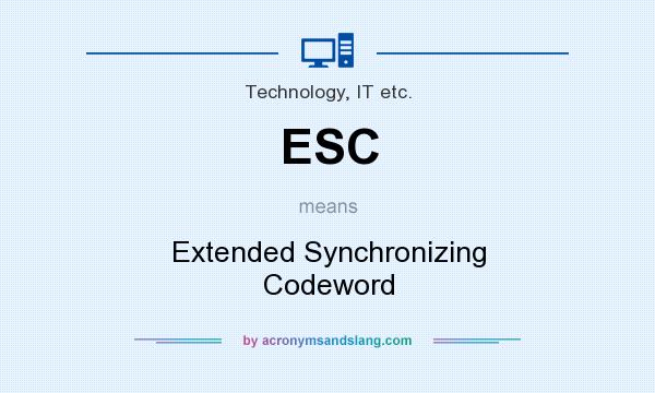 What does ESC mean? It stands for Extended Synchronizing Codeword