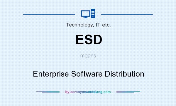 What does ESD mean? It stands for Enterprise Software Distribution