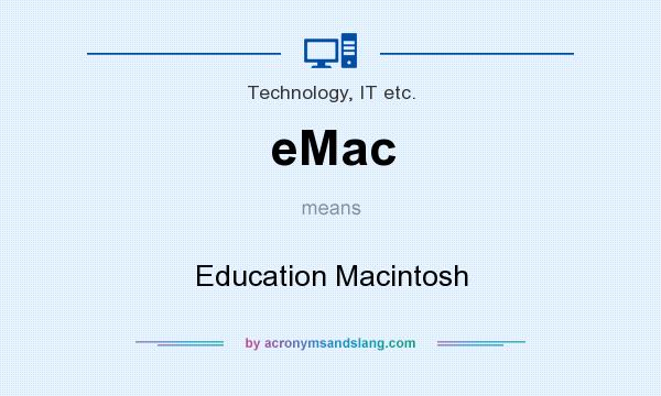 What does eMac mean? It stands for Education Macintosh